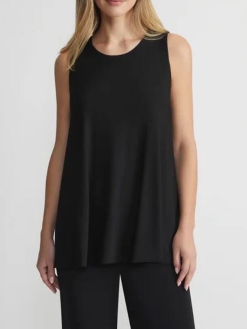 Lafayette 148 New York Black Sleeveless Swing Tank Women’s Large